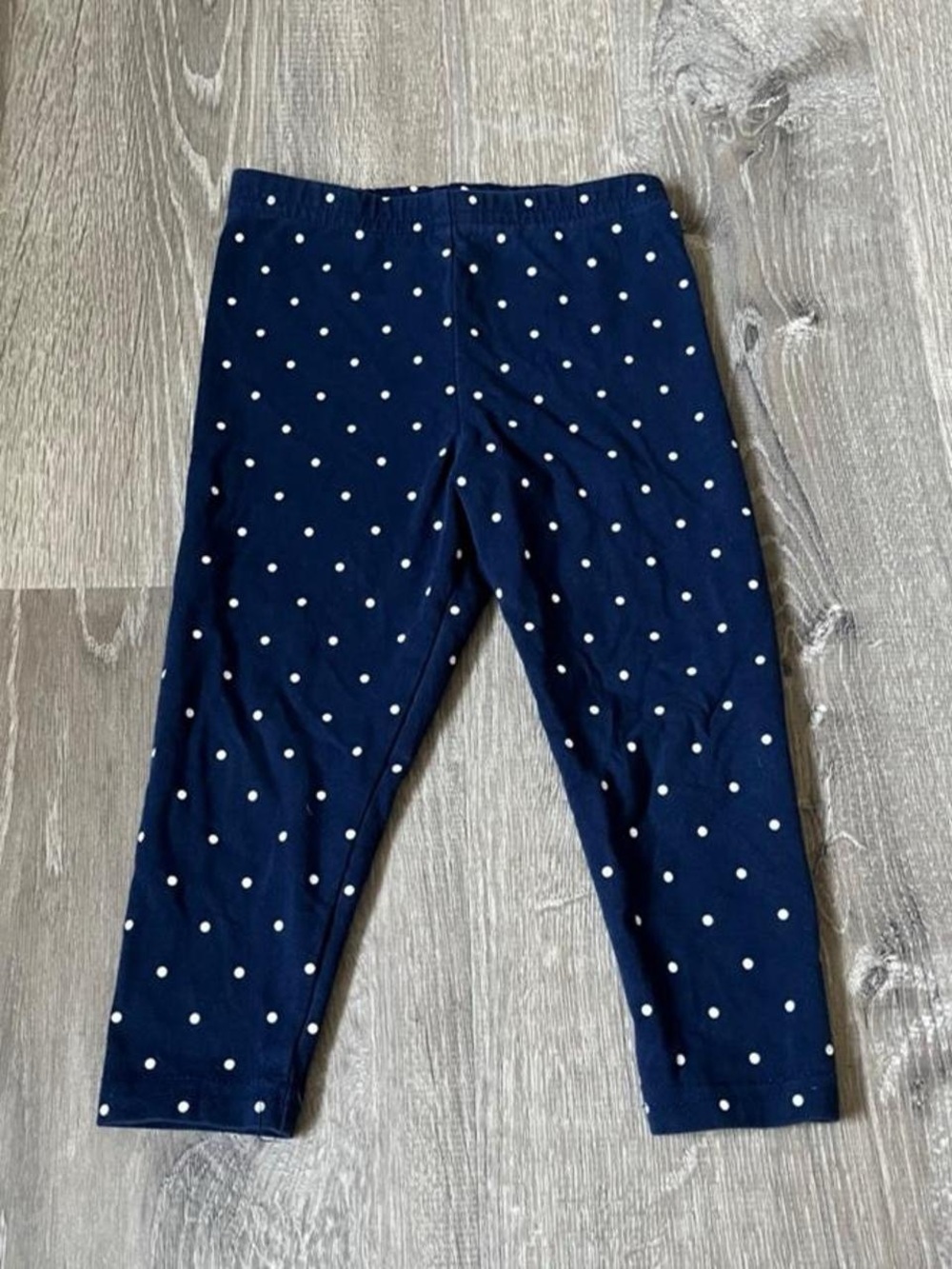 Carter's navy blue polka dot leggings